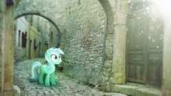 Size: 1920x1080 | Tagged: safe, artist:dj-applej-sound, artist:pirill, lyra heartstrings, g4, city, door, irl, israel, jerusalem, lens flare, photo, ponies in real life, shadow, stone, street, vector