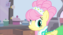 Size: 1920x1080 | Tagged: safe, screencap, fluttershy, g4, green isn't your color, derp, female, modelshy, solo