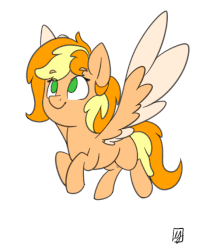 Size: 559x680 | Tagged: safe, artist:spacechickennerd, oc, oc only, oc:chickpea, animated, flying, frame by frame, solo
