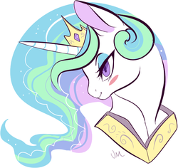 Size: 715x676 | Tagged: safe, artist:clockworkquartet, princess celestia, g4, bedroom eyes, female, simple background, solo, white background