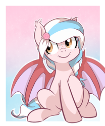 Size: 1000x1200 | Tagged: safe, artist:daydreamsyndrom, oc, oc only, oc:bubblegum face, bat pony, pony, solo