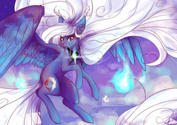 Size: 1024x724 | Tagged: safe, artist:wilvarin-liadon, oc, oc only, pegasus, pony, solo