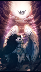 Size: 1280x2240 | Tagged: safe, artist:wolfartiststudio, oc, oc only, pegasus, pony, crown, eyes closed, majestic, solo