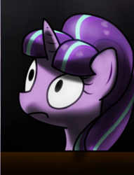 Size: 259x339 | Tagged: safe, artist:hoyeechun, edit, starlight glimmer, g4, cropped, female, reaction image, solo