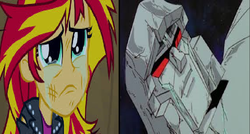 Size: 1018x544 | Tagged: safe, sunset shimmer, equestria girls, g4, crying, defeated, megatron, sad, sunsad shimmer, the transformers: the movie, transformers