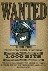 Size: 1084x1599 | Tagged: safe, artist:anonymous, oc, oc only, oc:high tide, pony, unicorn, looking at you, solo, wanted poster