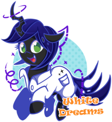 Size: 800x872 | Tagged: safe, artist:xwhitedreamsx, oc, oc only, oc:dark matter, changeling, clothes, lab coat, simple background, solo, transparent background