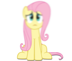 Size: 705x598 | Tagged: safe, fluttershy, g4, blurry, face, female, looking up, reference, sad, simple background, sitting, solo, song reference, transparent background