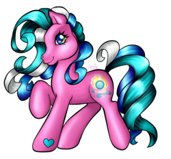 Size: 1059x987 | Tagged: safe, artist:prettywitchdoremi, sapphire shores (g3), g3, female, heart, heart eyes, simple background, solo, transparent background, wingding eyes