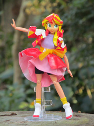 Size: 1280x1707 | Tagged: safe, artist:daisymane, sunset shimmer, human, equestria girls, g4, clothes, customized toy, doll, irl, magical sunset-chan, photo, solo, super doll licca-chan, toy, traditional art