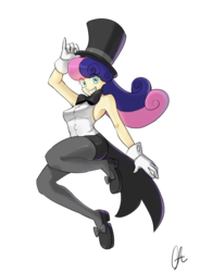 Size: 740x950 | Tagged: safe, artist:cofotory, bon bon, sweetie drops, all's fair in love & friendship games, equestria girls, g4, armpits, clothes, female, hat, pantyhose, pointed breasts, simple background, solo, top hat, transparent background