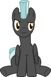 Size: 3976x6000 | Tagged: safe, artist:chainchomp2, thunderlane, pegasus, pony, g4, slice of life (episode), .svg available, absurd resolution, folded wings, male, simple background, sitting, smiling, solo, stallion, transparent background, vector, wings
