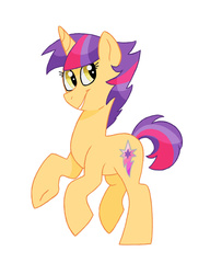 Size: 1024x1334 | Tagged: safe, artist:broohan, oc, oc only, oc:flare, offspring, parent:flash sentry, parent:twilight sparkle, parents:flashlight, solo