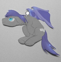 Size: 940x960 | Tagged: safe, oc, oc only, oc:au hasard, bat pony, pony, cursor, dragging, floppy ears, slit pupils, solo