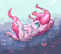 Size: 818x724 | Tagged: safe, artist:kawaiipony2, pinkie pie, earth pony, pony, g4, falling, female, mare, smiley face, solo