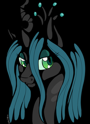 Size: 749x1029 | Tagged: safe, artist:chibikemono, queen chrysalis, changeling, changeling queen, g4, female, portrait, solo