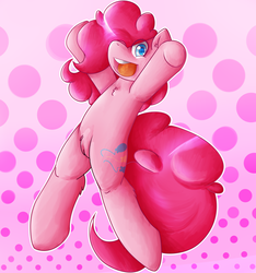 Size: 3750x4000 | Tagged: safe, artist:feyrblessed, pinkie pie, g4, female, fluffy, smiling, solo