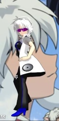 Size: 278x568 | Tagged: safe, dj pon-3, vinyl scratch, human, g4, 3d, humanized, inuyasha, mmd