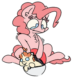 Size: 503x495 | Tagged: safe, artist:nobody, pinkie pie, pumpkin cake, g4, poké ball, pokémon