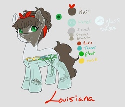 Size: 1400x1200 | Tagged: safe, artist:chipperpony, oc, oc only, aquine, original species, louisiana, solo