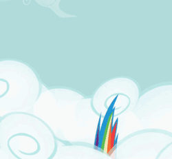 Size: 412x381 | Tagged: safe, screencap, rainbow dash, pegasus, pony, g4, season 2, the mysterious mare do well, animated, aweeg*, cloud, cropped, cute, dashabetes, female, floppy ears, gif, happy, mare, nose wrinkle, not vaping, puffy cheeks, scrunchy face, sky, smiling, smoke cloud, smoke cloud everyday, solo