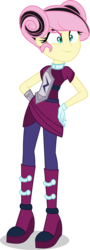Size: 1799x5000 | Tagged: safe, artist:xebck, fluttershy, equestria girls, g4, my little pony equestria girls: friendship games, alternate hairstyle, alternate universe, archery, archery clothes, boots, crystal prep academy, crystal prep shadowbolts, female, friendship games archery outfit, friendship games outfit, hand on hip, high res, shoes, simple background, smug, smugshy, solo, transparent background, tri-cross relay outfit, vector