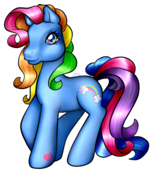 Size: 973x1080 | Tagged: safe, artist:prettywitchdoremi, rainbow dash, rainbow dash (g3), g3, g4, female, heart, heart eyes, simple background, solo, transparent background, wingding eyes