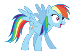 Size: 4012x3000 | Tagged: safe, artist:sollace, rainbow dash, pony, g4, female, open mouth, show accurate, simple background, solo, transparent background, vector