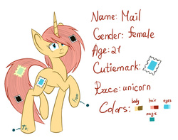 Size: 1024x805 | Tagged: safe, artist:despotshy, oc, oc only, oc:mail, reference sheet, solo