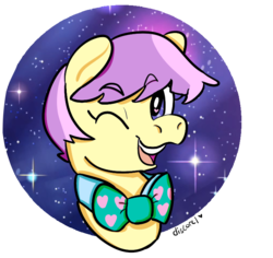 Size: 755x713 | Tagged: safe, artist:discorcl, oc, oc only, oc:looney moon, simple background, solo, transparent background, wink