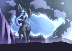Size: 1600x1131 | Tagged: safe, artist:sourspot, nightmare moon, g4, chibi, female, solo