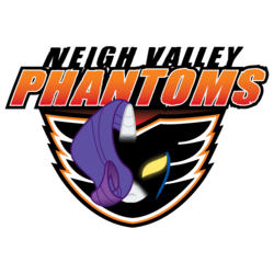 Size: 1074x1074 | Tagged: safe, artist:lyraheartstrngs, rarity, g4, ahl, hockey, leigh valley phantoms, logo, logo parody