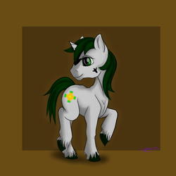 Size: 900x900 | Tagged: safe, artist:littlewolfstudios, oc, oc only, oc:jade, pony, unicorn, commission, male, request, solo, stallion