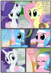 Size: 1741x2500 | Tagged: safe, artist:pyruvate, aloe, fluttershy, lotus blossom, rarity, comic:the usual, g4, comic, day spa, spa