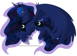 Size: 3540x2590 | Tagged: safe, artist:frozen-fortune, princess luna, g4, female, flying, high res, simple background, solo, transparent background