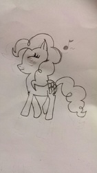 Size: 541x959 | Tagged: artist needed, safe, pinkie pie, g4, female, grayscale, monochrome, solo, traditional art