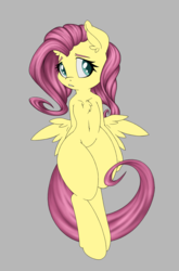 Size: 1321x2000 | Tagged: safe, artist:dfectivedvice, fluttershy, semi-anthro, g4, chest fluff, ear fluff, female, hoof hands, solo, wip