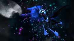 Size: 1920x1080 | Tagged: safe, artist:reixi2525, nightmare moon, g4, 3d, female, night, solo, source filmmaker