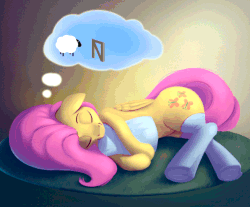 Size: 846x699 | Tagged: safe, artist:rodrigues404, fluttershy, pegasus, pony, sheep, g4, animated, breathing, clothes, counting sheep, cute, dream, eyes closed, female, hug, mare, on side, pillow, pillow hug, pronking, shyabetes, sleeping, smiling, socks, solo, thought bubble, underhoof