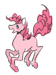 Size: 500x666 | Tagged: safe, artist:bartolomeus_, pinkie pie, g4, female, ponk, simple background, sketch, solo, white background