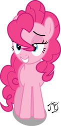 Size: 3000x6162 | Tagged: safe, artist:mlp-scribbles, pinkie pie, g4, bedroom eyes, female, simple background, solo, transparent background, vector