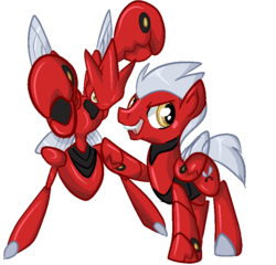 Size: 796x763 | Tagged: safe, artist:paintsplatter, scizor, pokémon, ponified, solo