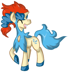 Size: 687x729 | Tagged: safe, artist:paintsplatter, keldeo, pokémon, ponified, solo