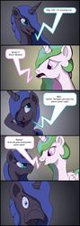 Size: 800x2250 | Tagged: safe, artist:frenkieart, princess celestia, princess luna, g4, comic, d: