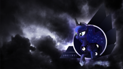 Size: 1920x1080 | Tagged: safe, artist:90sigma, artist:mithandir730, princess luna, g4, angry, cloud, saddle bag, stars, vector, wallpaper