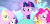 Size: 540x255 | Tagged: safe, screencap, applejack, fluttershy, pinkie pie, princess flurry heart, rainbow dash, rarity, twilight sparkle, alicorn, earth pony, pegasus, pony, unicorn, g4, season 6, animated, cowboy hat, debate in the comments, discussion in the comments, female, hat, mane six, mare, smiling, stetson, twilight sparkle (alicorn)