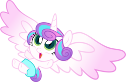 Size: 4500x2940 | Tagged: safe, artist:xebck, edit, princess flurry heart, alicorn, changeling, pony, g4, season 6, baby, baby pony, big horn, cute, diaper, female, filly, foal, high res, horn, large wings, open mouth, simple background, smiling, solo, spread wings, transparent background, vector, wings