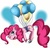 Size: 480x460 | Tagged: safe, artist:scarlett-letter, pinkie pie, g4, balloon, female, happy, open mouth, smiling, solo, then watch her balloons lift her up to the sky, wink
