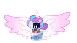 Size: 1366x768 | Tagged: safe, edit, princess flurry heart, g4, season 6, mcdonald's, mcflurry, princess mcflurry, pun, simple background, transparent background