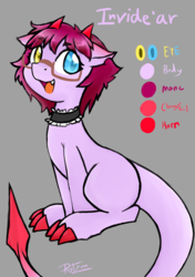 Size: 2039x2894 | Tagged: safe, artist:potzm, oc, oc only, oc:invide'ar, dracony, hybrid, heterochromia, high res, lucretiar tribe, solo